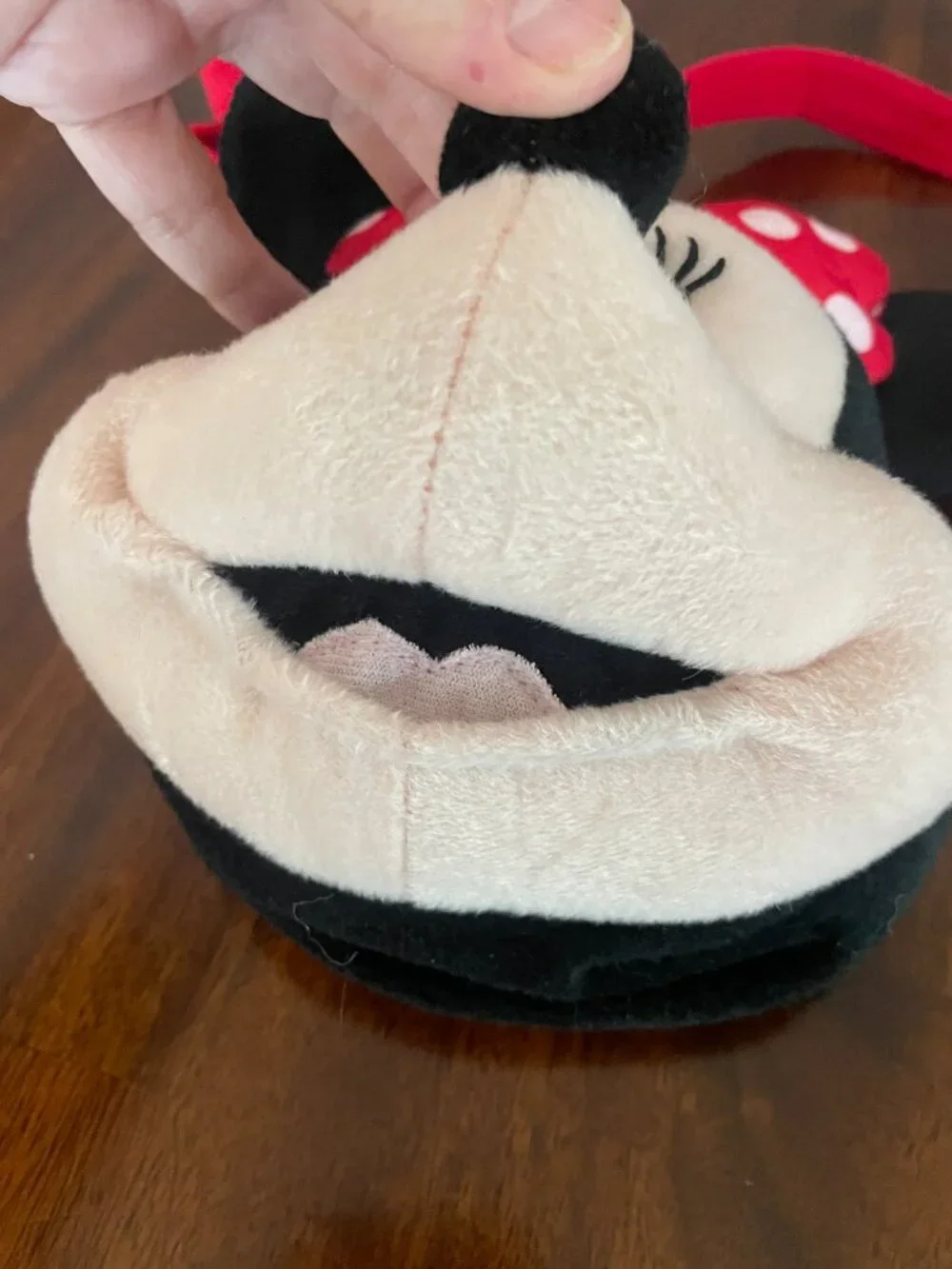 Disney Minnie Mouse Head Plush Purse Girls Handbag Shoulder Bag Red 7